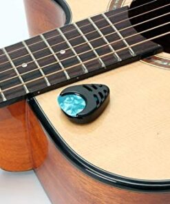 Guitar Picks & Guitar Pick Holder Easy to Paste on the Guitar Suitable for Acoustic Guitar Electric Guitar Bass Ukulele - Stick-on Holder + 10 Guitar Picks(Black Holder) 20 41ObbSwj6xL