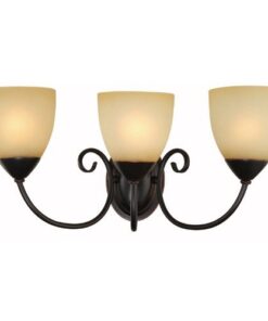 Hardware House Berkshire Series 3 Light Oil Rubbed Bronze 20-1/4 Inch by 8-3/4 Inch Bath / Wall Lighting Fixture : 16-8397
