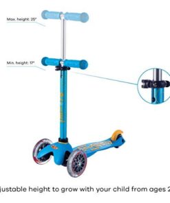 Micro Kickboard - Mini Deluxe 3-Wheeled, Lean-to-Steer, Swiss-Designed Micro Scooter for Kids, Ages 2-5 Ocean Blue 17 41PA1xls18L