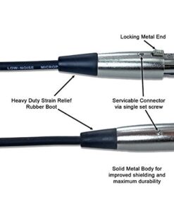 MCSPROAUDIO 25 Foot Male to Female XLR Microphone Cable (Black) Black 6 41PXnR MRxL