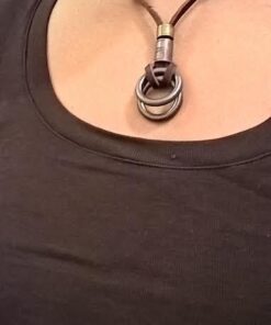 FIBO STEEL Alloy Vinatge Pendant Necklace for Men Leather Chain Adjustable 2 Pcs a Set 53 41PY0UuoZDL