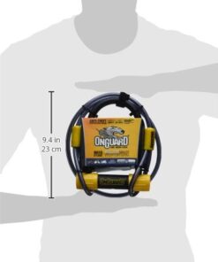 OnGuard Bulldog Mini DT U-Lock with 4-Feet Cinch Loop Cable (Black, 3.55 x 5.52-Inch) 10 41PjbUXqfYL