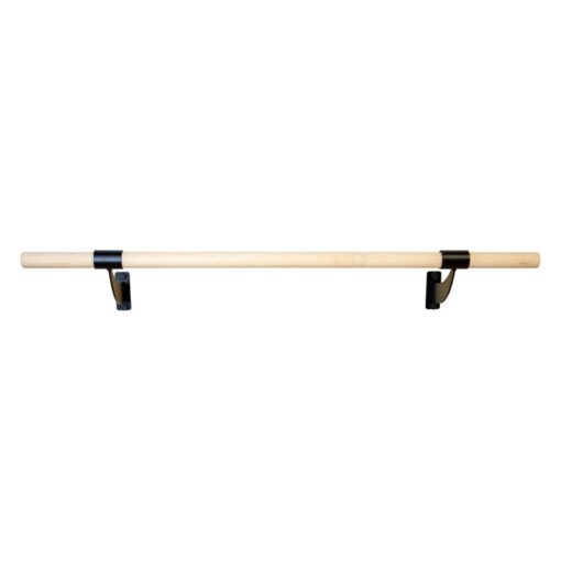 VITA Barre Wall-Mounted Single Ballet Barre, Classic WB15, Wood | Fixed Height, Made in USA, Home, Studio or Gym Exercise Equipment for Kids & Adults | Dance, Fitness, Pilates Black 4 Ft