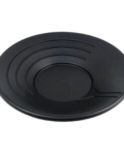 SE 14 Inch Gold Panning Pan - Three Riffles for Easier Mining and Prospecting, Black 10 41QYyKGEi0L