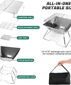 Quick Grill Medium: Original Folding Charcoal BBQ Grill Made from Stainless Steel/Carrying Bag for Backpacking Included / 28 41Qq0OuAS6L