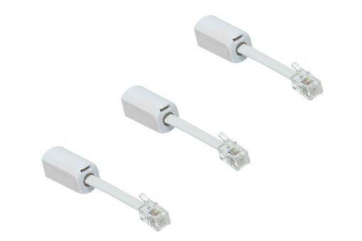 ECore Cables Telephone Cord Detangler - Extended Rotating - White - 3 Pack