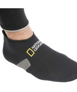 National Geographic Fitted Low Cut 2 mm Fin Socks, Booties for Snorkeling, Scuba, or Swim XX-Small Black