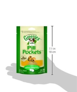 GREENIES PILL POCKETS for Dogs Tablet Size Natural Soft Dog Treats, Chicken Flavor, 3.2 oz. Pack (30 Treats) 3.2 Ounce (Pack of 1) 33 41RSslyMs3L