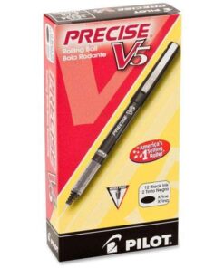 Pilot, Precise V5, Capped Liquid Ink Rolling Ball Pens, Extra Fine Point 0.5 mm, Black, Pack of 12 23 41SDQNMKETL