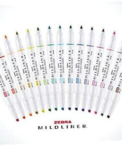 Zebra Pen Mildliner Double Ended Highlighter Set, Broad and Fine Point Tips, Assorted Ink Colors, 15-Pack 35 41SWWj1nCOL