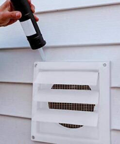 DPD Outdoor Dryer Vent Cover Cap 4'' Louvered Cover White Exterior Wall Vent Hood Outlet Airflow Vent 16 41SZoks9SJL