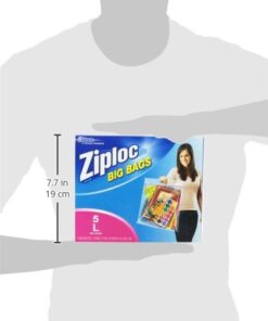 Ziploc Big Bags Clothes and Blanket Storage Bags for Closet Organization, Protects from Moisture, Large, 5 Count 5ct - Large 35 41StqJbWvtL