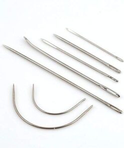 Upholstery Repair Kit with 2 Spools (1 White & 1 Black Spool) and 7 Different Sized Needles | Leather Repair Kit, Furniture, Clothes, Car, Fabric, Couch, Vinyl, Boat, Seat, Carpet, Shoe | Patch Fabric 20 41T3mFfGCIL