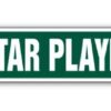 Guitar Player Street Sign Band Case Pick Rock Roll | Indoor/Outdoor |  18" Wide Plastic Sign 4" X 18"