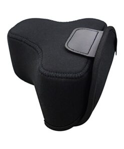 JJC Black Ultra Light Neoprene Camera Case for Sony a6600 a6500 a6400 a6300 a6100 a6000 a5100 +18-55mm/E 50mm F1.8 Lens, Pouch Bag for Fuji X-T30 X-T20 X-T10 +16-50mm, Canon PowerShot SX530 SX540 G3X OC-S2 17 41TJ8wORRFL