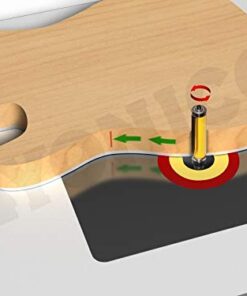 YONICO Pattern Bit Flush Trim Top and Bottom Bearing Router Bits 1-Inch 1/2-Inch Shank 14141 1" Length - 3/4" Width - 1/2" Shank 7 41TlUY5pbmL
