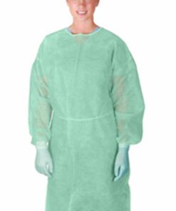 Disposable Green Isolation Gown Size: Universal Qty: 50 per Case