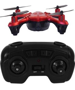 Hover-Way 2.4 GHZ Sky Spy Micro Drone with 480P Camera & 8GB SD - Pocket Size Video Nano Drone Red