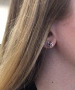 Amazon Collection Sterling Silver Sky Flower Stud Earrings Purple Amethyst 30 41UQ0QpqY5L