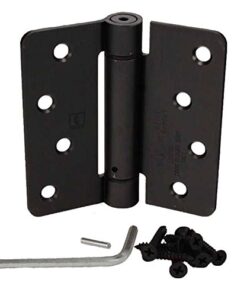 (Pack of 2) Hager Oil-rubbed Bronze 4 X 4 Spring Door Hinges (1/4" Radius Corner) 1/4" Radius Corner