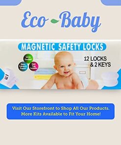 Eco Baby Magnetic Cabinet Locks for Babies - Magnetic Baby Proofing Cabinet Locks, Child Locks for Cabinets Drawers Doors for Back to School - Easy Installation No Tools Required (12 Pack and 2 Keys) Standard 12.0 33 41Uu7KSjk7S