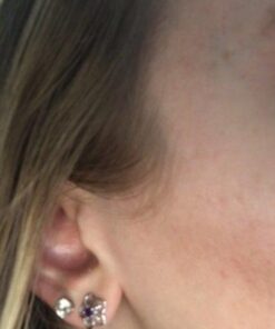 Amazon Collection Sterling Silver Sky Flower Stud Earrings Purple Amethyst 31 41UuUa02yHL