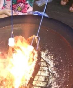 Jolly Green Products Rotating Marshmallow Roasting Sticks | Set of 5 Telescoping Forks - Free Bag | Safe, Fun Smores & Hot Dog Stainless Steel Long Camping Skewers | Campfire BBQ Cookware Accessories 39 41UwGpBe5YL