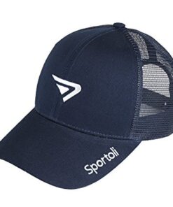 Alternative view of Sportoli Adult and Kids Cotton Blend and Mesh Snapback Trucker Baseball Cap Hat Navy
