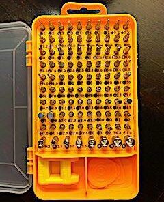 Precision Screwdriver Set Magnetic - Professional 110 in 1 Screw driver Tools Sets, PC Repair Tool Kit for Mobile Phone/Tablet/Computer/Watch/Camera/Eyeglasses/Other Electronic Devices 110 Yellow 65 41VEd1x9Y4L
