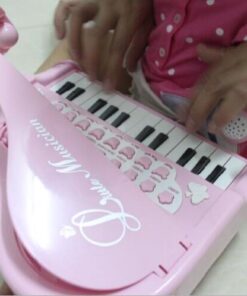 Love&Mini Piano Toy Keyboard for Kids Birthday Gift Age 1+ Pink 24 Keys Toddler Piano Music Toy Instruments with Microphone 24 Keys Pink 44 41VKYBnFroL