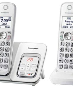 Panasonic DECT 6.0 Expandable Cordless Phone with Answering Machine and Smart Call Block - 2 Cordless Handsets - KX-TGD532W (White/Silver) White/Silver 2 Handsets Talking Caller ID + Answering Machine 23 41VpmOPDZGL