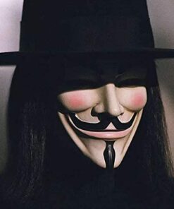 NEVLANTII V for Vendetta Guy Fawkes Mask Quality Anonymous Mask Halloween Costume Hackers Mask Cosplay Party Mask One Size 32 41WP7DAx76L