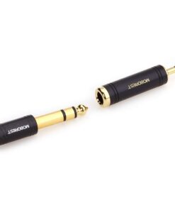 MOBOREST 3.5mm M to 6.35mm F Stereo Pure Copper Adapter, 1/8 Inch Plug Male to 1/4 Inch Jack Female Adapter, Can be Used Conversion Headphone adapte, amp adapte, Black Fashion 2-Pack 17 41WV6g5Zr8L