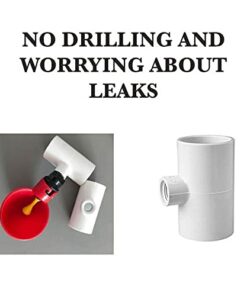 10 PVC Tee for Threaded Red Chicken Nipples Or Threaded Brass Rabbit Nipples 15 41WW1Sc87eL