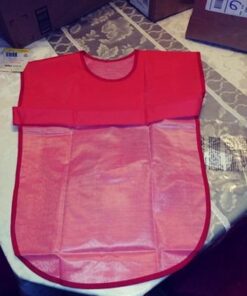School Smart - 86520 Vinyl Art Smock Apron, 22 x 16 Inches, Red 12 41X8BFg3 7L