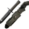Survivor HK-56142 Series Fixed Blade Survival Knife, 12-Inch Overall Green Handle Black Sawback Blade 41 41XFCdoCU L