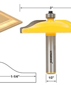 YONICO Raised Panel Cabinet Door Rail and Stile Router Bits Set 5 Bit Round Over-Ogee 1/2-Inch Shank 12536 7 41XK4bRW0dL