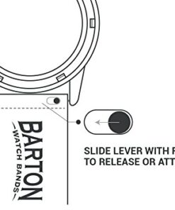 BARTON WATCH BANDS - Soft Silicone Quick Release Straps - Choose Color & Width - 16mm, 18mm, 20mm, 22mm, 24mm - Silky Soft Rubber Watch Bands Black 27 41XOoH5A2dL