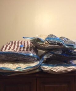 SPACE MAX Premium Space Saver Vacuum Storage Bags - Space Saver Bags Jumbo 6 Pack - Save 80% More Storage Space - Reusable, Double Zip Seal & Leak Valve, Includes Travel Hand Pump 49 41XPhxOBncL 1