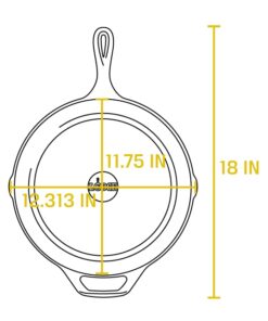 Lodge Cast Iron Skillet with Red Silicone Hot Handle Holder, 12-inch 40 41YAhD1yCkL