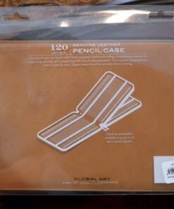 Speedball Art Products Genuine Leather Storage Case for Pencils, Makers, Pens and Art Supplies Antique Brown 120 Pencil Capacity 75 41YdLiTV5DL