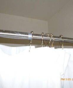 iDesign Astor Metal Tension, Adjustable Customizable Curtain Rod for Bathtub, Shower Stall, Closet, Doorway, 43-75", Brushed Stainless Steel,78570 43-75" Set of 1 35 41Yn1zM6e3L