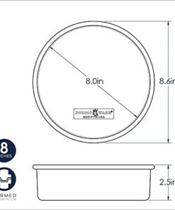 Nordic Ware 46850, Aluminium Naturals Nonstick 8" Round Layer Cake Pan, 8 Inch, Metallic 12 41YviclX NL