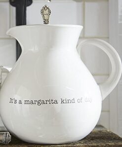 Mud Pie Margarita Pitcher Set, White 14 41YxmMIa9S