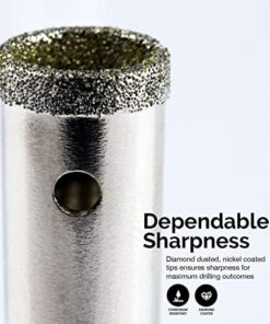 Alternative view of Neiko 00823A Diamond Grit Hole Saw Drill Bit Set, 5 Piece | 5/32” – ½” 5-pc small set