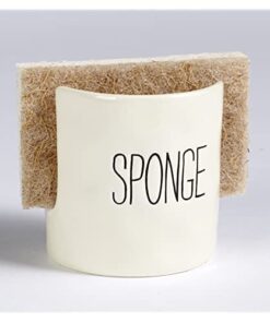 Mud Pie Kitchen Dish Sponge Holder Caddy, Off White Off-White 27 41ZDRH8Xv1L