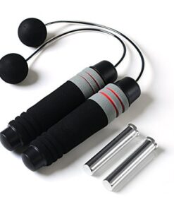 Alternative view of Benvo Weighted Ropeless Jump Rope Cordless Speed Rope Skipping Rope for Double Unders, Exercise, WOD, Boxing, MMA Beachbody Training Fitness- Updated Version Red