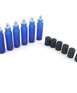 Cobalt Blue Glass Roller Bottles W/ Stainless Steel Balls For Essential Oils (12 Pack, 10ml Size) - Includes 12 Pipettes for Easy Transfer of Essential Oils 20 41ZkWxupebL