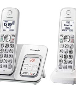 Panasonic DECT 6.0 Expandable Cordless Phone with Answering Machine and Smart Call Block - 2 Cordless Handsets - KX-TGD532W (White/Silver) White/Silver 2 Handsets Talking Caller ID + Answering Machine 25 41a7Gwx09JL