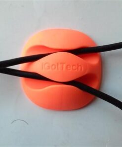 iGotTech Cable Clips and Cord Management System 6 Pack of Dual Slotted Adhesive Desktop Cable Organizers | Phone & Computer Wire Holder (Multicolor) Multicolored 49 41aJhk 8iAL 1